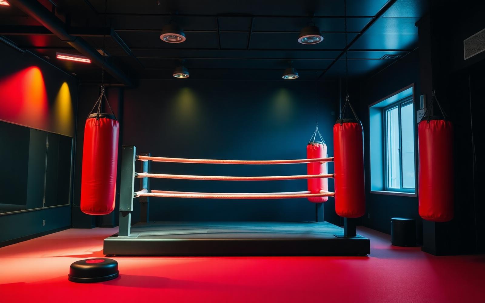 Modern boxing gym interior
